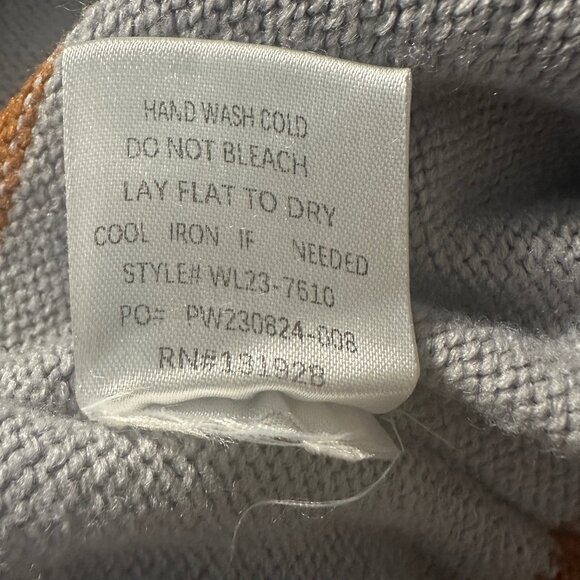 Wishlist Blue and Copper Striped Oversized Sweater with Exposed Seams - Size Sml - Picture 7 of 7